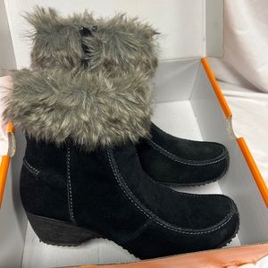 sporto Women's Nina Ankle Boots black suede size 8.5